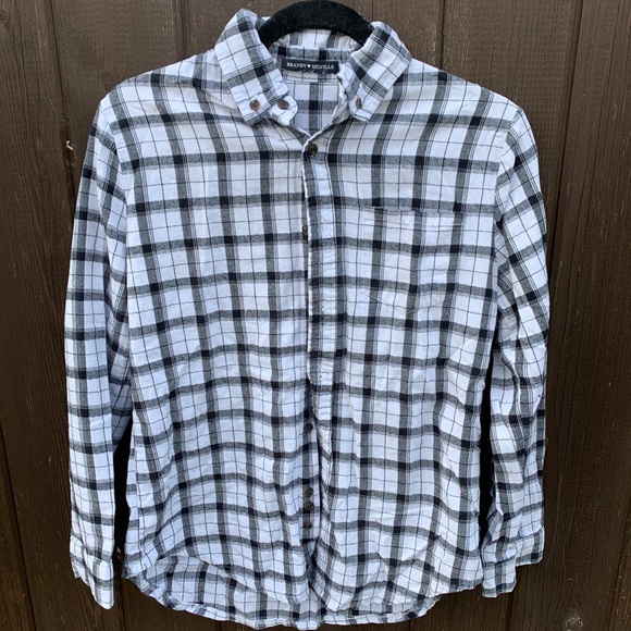 Brandy Melville black and white flannel